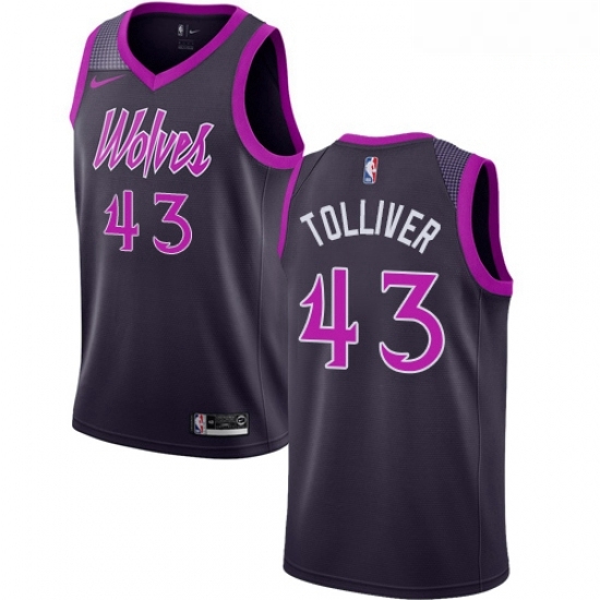 Mens Nike Minnesota Timberwolves 43 Anthony Tolliver Swingman Purple NBA Jersey City Edition Mens Nike Minnesota Timberwolves 43 Anthony Tolliver Swingman Purple NBA Jersey City Edition