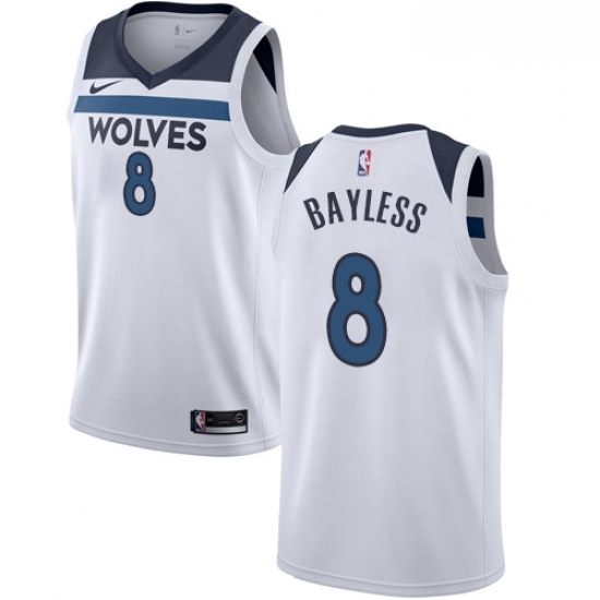 Mens Nike Minnesota Timberwolves 8 Jerryd Bayless Swingman White NBA Jersey Association Edition Mens Nike Minnesota Timberwolves 8 Jerryd Bayless Swingman White NBA Jersey Association Edition