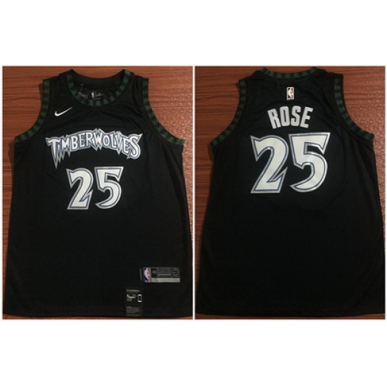 Timberwolves 25 Derrick Rose Black Nike Swingman Jersey Timberwolves 25 Derrick Rose Black Nike Swingman Jersey