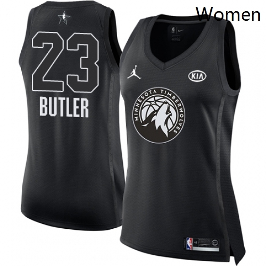 Womens Nike Jordan Minnesota Timberwolves 23 Jimmy Butler Swingman Black 2018 All Star Game NBA Jersey Womens Nike Jordan Minnesota Timberwolves 23 Jimmy Butler Swingman Black 2018 All Star Game NBA Jersey