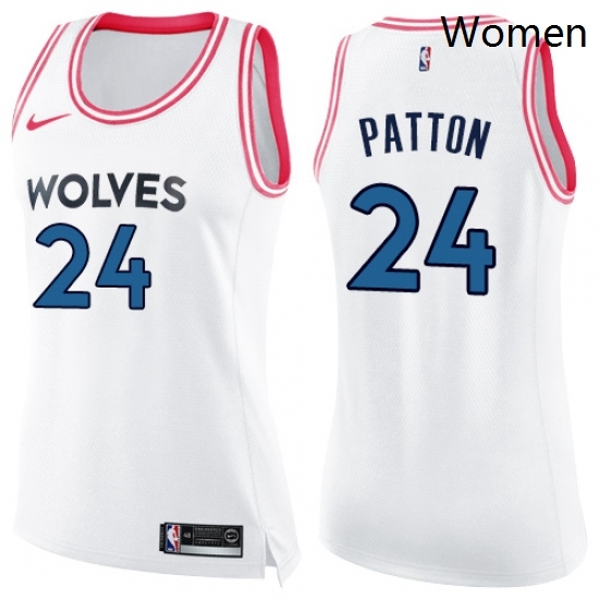 Womens Nike Minnesota Timberwolves 24 Justin Patton Swingman WhitePink Fashion NBA Jersey Womens Nike Minnesota Timberwolves 24 Justin Patton Swingman WhitePink Fashion NBA Jersey