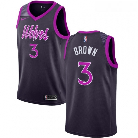 Womens Nike Minnesota Timberwolves 3 Anthony Brown Swingman Purple NBA Jersey City Edition Womens Nike Minnesota Timberwolves 3 Anthony Brown Swingman Purple NBA Jersey City Edition