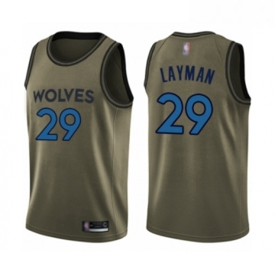 Youth Minnesota Timberwolves 29 Jake Layman Swingman Green Salute to Service Basketball Jersey Youth Minnesota Timberwolves 29 Jake Layman Swingman Green Salute to Service Basketball Jersey