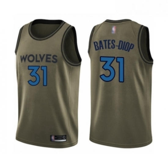 Youth Minnesota Timberwolves 31 Keita Bates Diop Swingman Green Salute to Service Basketball Jersey Youth Minnesota Timberwolves 31 Keita Bates Diop Swingman Green Salute to Service Basketball Jersey