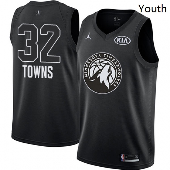 Youth Nike Jordan Minnesota Timberwolves 32 Karl Anthony Towns Swingman Black 2018 All Star Game NBA Jersey Youth Nike Jordan Minnesota Timberwolves 32 Karl Anthony Towns Swingman Black 2018 All Star Game NBA Jersey