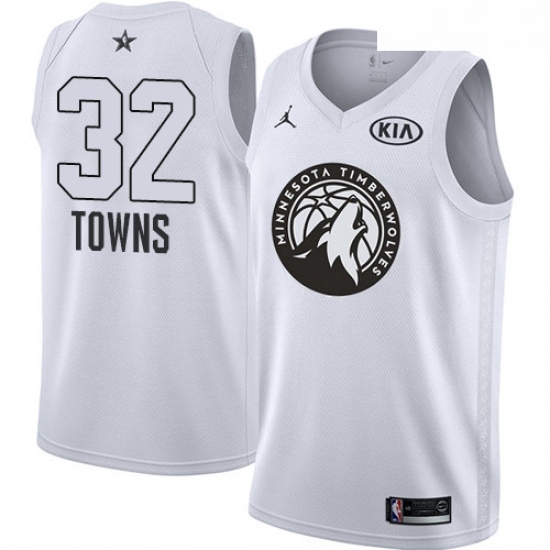 Youth Nike Jordan Minnesota Timberwolves 32 Karl Anthony Towns Swingman White 2018 All Star Game NBA Jersey Youth Nike Jordan Minnesota Timberwolves 32 Karl Anthony Towns Swingman White 2018 All Star Game NBA Jersey