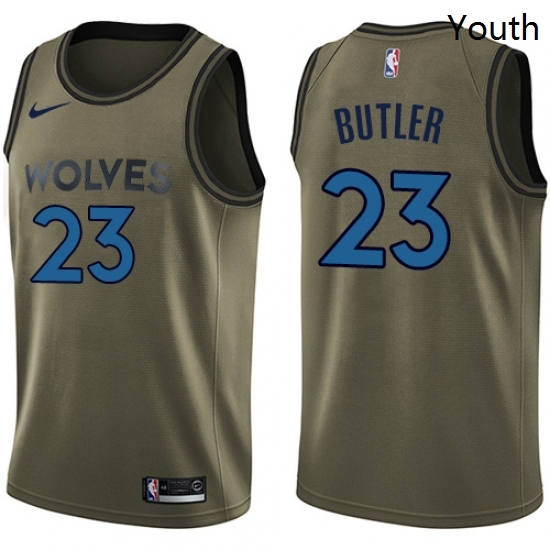 Youth Nike Minnesota Timberwolves 23 Jimmy Butler Swingman Green Salute to Service NBA Jersey Youth Nike Minnesota Timberwolves 23 Jimmy Butler Swingman Green Salute to Service NBA Jersey