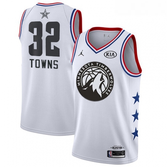 Youth Nike Minnesota Timberwolves 32 Karl Anthony Towns White NBA Jordan Swingman 2019 All Star Game Jersey Youth Nike Minnesota Timberwolves 32 Karl Anthony Towns White NBA Jordan Swingman 2019 All Star Game Jersey