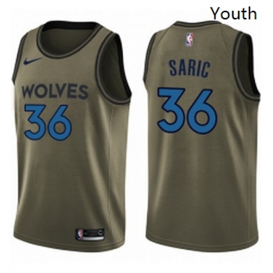 Youth Nike Minnesota Timberwolves 36 Dario Saric Swingman Green Salute to Service NBA Jersey Youth Nike Minnesota Timberwolves 36 Dario Saric Swingman Green Salute to Service NBA Jersey