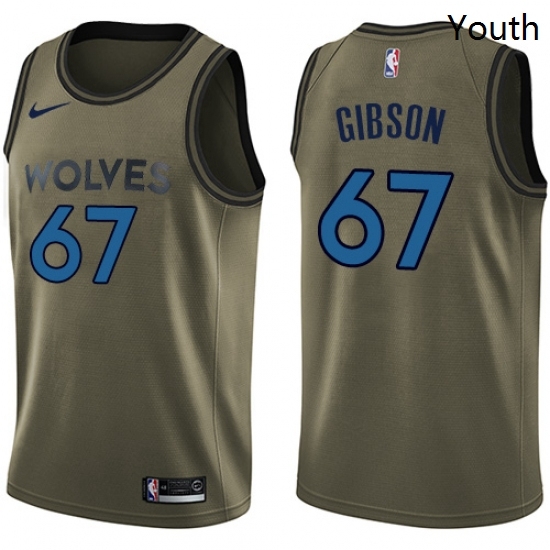 Youth Nike Minnesota Timberwolves 67 Taj Gibson Swingman Green Salute to Service NBA Jersey Youth Nike Minnesota Timberwolves 67 Taj Gibson Swingman Green Salute to Service NBA Jersey