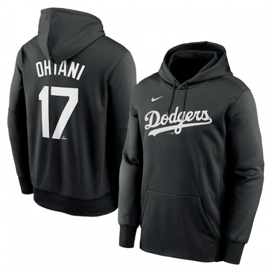 Los Angeles Dodgers 17 Shohei Ohtani Black Name 26 Number Pullover Hoodie Los Angeles Dodgers 17 Shohei Ohtani Black Name 26 Number Pullover Hoodie