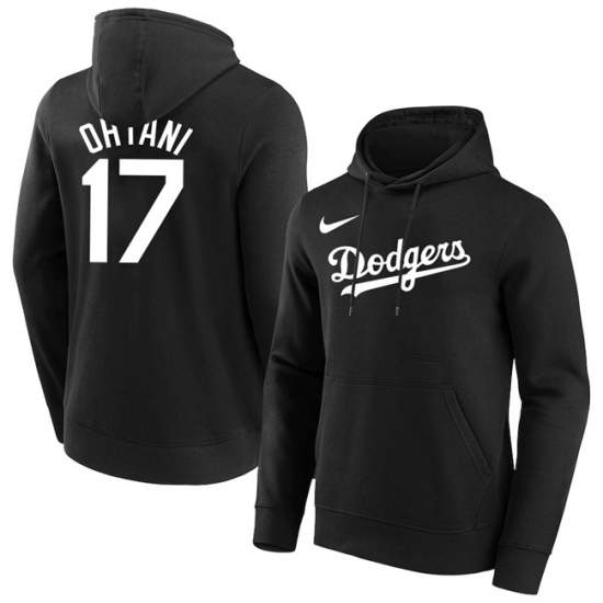 Los Angeles Dodgers 17 Shohei Ohtani Black Name 26 Number Pullover Hoodies Los Angeles Dodgers 17 Shohei Ohtani Black Name 26 Number Pullover Hoodies