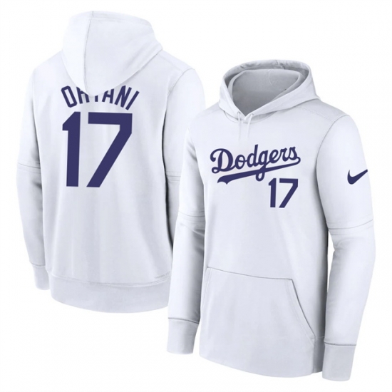 Los Angeles Dodgers 17 Shohei Ohtani White Name 26 Number Pullover Hoodies Los Angeles Dodgers 17 Shohei Ohtani White Name 26 Number Pullover Hoodies