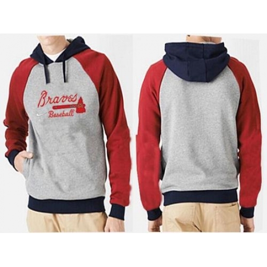MLB Men Nike Atlanta Braves Pullover Hoodie GreyRed MLB Men Nike Atlanta Braves Pullover Hoodie GreyRed