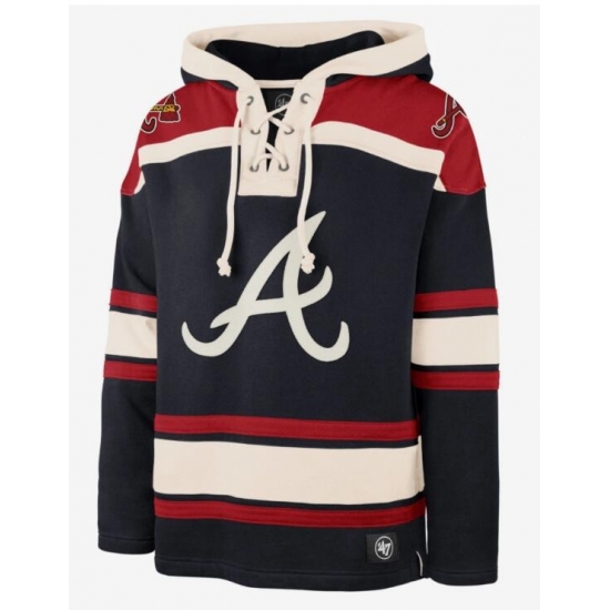 Men Atlanta Braves Navy Red Hoodie Men Atlanta Braves Navy Red Hoodie
