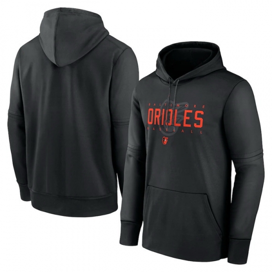 Men Baltimore Orioles Black Pregame Performance Pullover Hoodie Men Baltimore Orioles Black Pregame Performance Pullover Hoodie