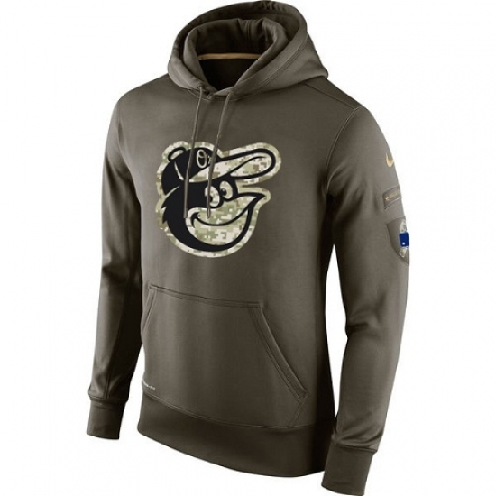 Men MLB Baltimore Orioles Nike Olive Salute To Service KO Performance Hoodie Men MLB Baltimore Orioles Nike Olive Salute To Service KO Performance Hoodie
