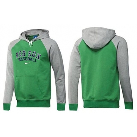 MLB Men Nike Boston Red Sox Pullover Hoodie GreenGrey MLB Men Nike Boston Red Sox Pullover Hoodie GreenGrey