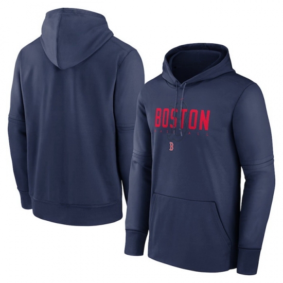 Men Boston Red Sox Navy Pregame Performance Pullover Hoodie Men Boston Red Sox Navy Pregame Performance Pullover Hoodie