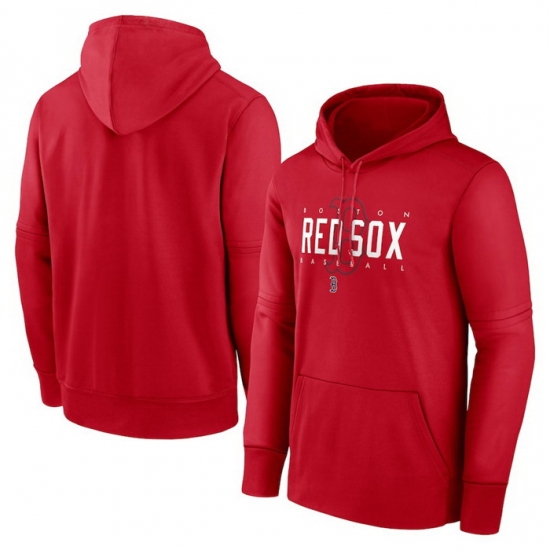 Men Boston Red Sox Red Pregame Performance Pullover Hoodie Men Boston Red Sox Red Pregame Performance Pullover Hoodie