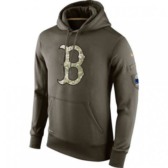 Men MLB Boston Red Sox Nike Olive Salute To Service KO Performance Hoodie Men MLB Boston Red Sox Nike Olive Salute To Service KO Performance Hoodie