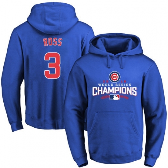 MLB Men Chicago Cubs 3 David Ross Royal 2016 World Series Champions Walk Pullover Hoodie MLB Men Chicago Cubs 3 David Ross Royal 2016 World Series Champions Walk Pullover Hoodie