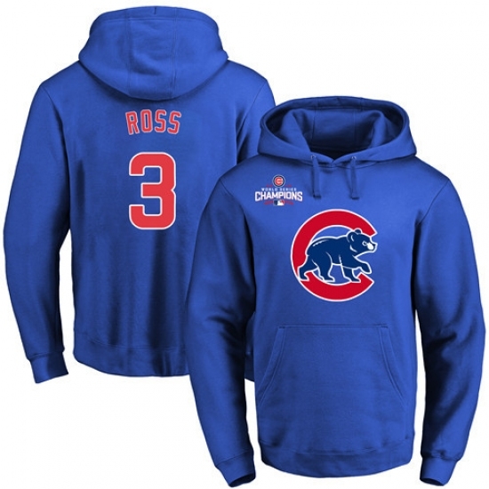 MLB Men Chicago Cubs 3 David Ross Royal Team Color Primary Logo Pullover Hoodie MLB Men Chicago Cubs 3 David Ross Royal Team Color Primary Logo Pullover Hoodie