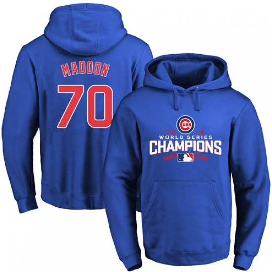 MLB Men Chicago Cubs 70 Joe Maddon Royal 2016 World Series Champions Walk Pullover Hoodie MLB Men Chicago Cubs 70 Joe Maddon Royal 2016 World Series Champions Walk Pullover Hoodie