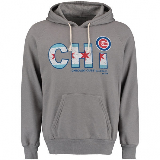 Men Chicago Cubs Gray Men Pullover Hoodie Men Chicago Cubs Gray Men Pullover Hoodie