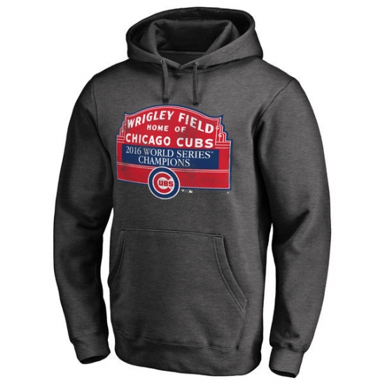 Men Chicago Cubs Heather Gray 2016 World Series Champions Sign Win Men Pullover Hoodie Men Chicago Cubs Heather Gray 2016 World Series Champions Sign Win Men Pullover Hoodie