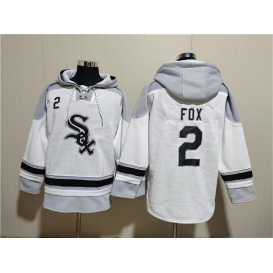 Men Chicago White Sox 2 Nellie Fox White Ageless Must Have Lace Up Pullover Hoodie Men Chicago White Sox 2 Nellie Fox White Ageless Must Have Lace Up Pullover Hoodie