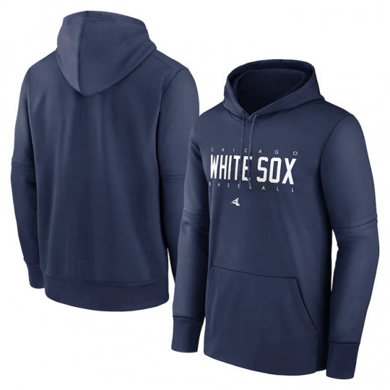 Men Chicago White Sox Navy Pregame Performance Pullover Hoodie Men Chicago White Sox Navy Pregame Performance Pullover Hoodie