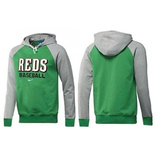 MLB Men Nike Cincinnati Reds Pullover Hoodie GreenGrey MLB Men Nike Cincinnati Reds Pullover Hoodie GreenGrey