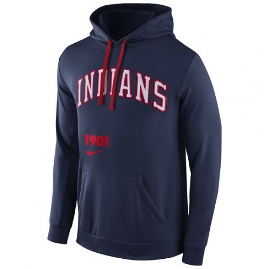 Men MLB Cleveland Indians Nike Cooperstown Performance Pullover Hoodie Navy Blue Men MLB Cleveland Indians Nike Cooperstown Performance Pullover Hoodie Navy Blue