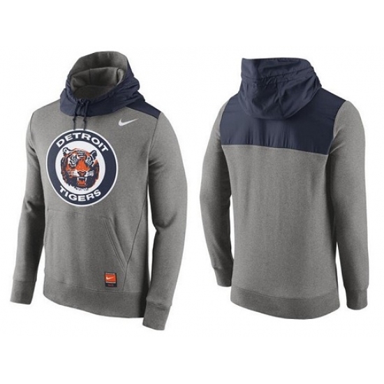 MLB Men Detroit Tigers Nike Gray Cooperstown Collection Hybrid Pullover Hoodie MLB Men Detroit Tigers Nike Gray Cooperstown Collection Hybrid Pullover Hoodie