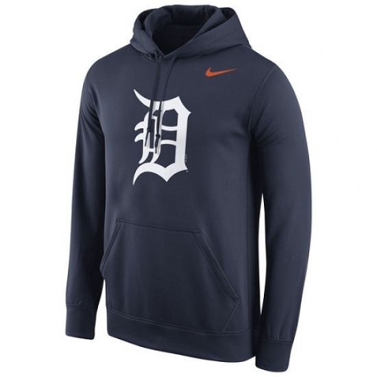Men MLB Detroit Tigers Nike Logo Performance Pullover Hoodie Navy Men MLB Detroit Tigers Nike Logo Performance Pullover Hoodie Navy