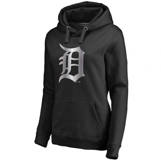 MLB Detroit Tigers Women Platinum Collection Pullover Hoodie Black MLB Detroit Tigers Women Platinum Collection Pullover Hoodie Black