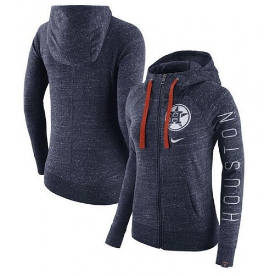 MLB Houston Astros Nike Women Vintage Full Zip Hoodie Heather Navy MLB Houston Astros Nike Women Vintage Full Zip Hoodie Heather Navy