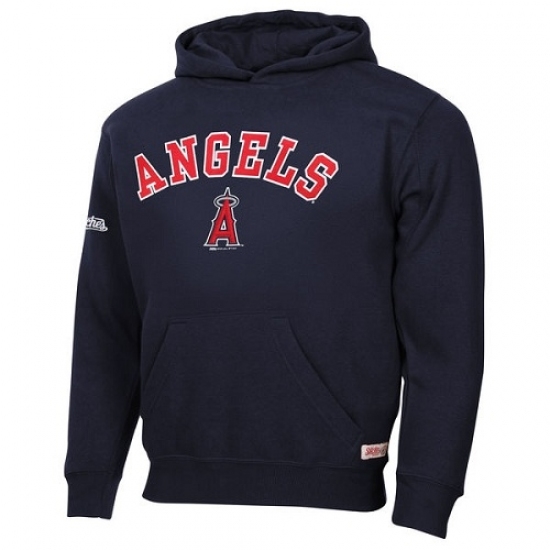 Men MLB Los Angeles Angels of Anaheim Stitches Fastball Fleece Pullover Hoodie Navy Blue Men MLB Los Angeles Angels of Anaheim Stitches Fastball Fleece Pullover Hoodie Navy Blue