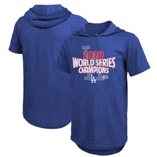 Men Los Angeles Dodgers 2020 World Series Champions Game Time Short Sleeve Pullover Hoodie Royal Men Los Angeles Dodgers 2020 World Series Champions Game Time Short Sleeve Pullover Hoodie Royal