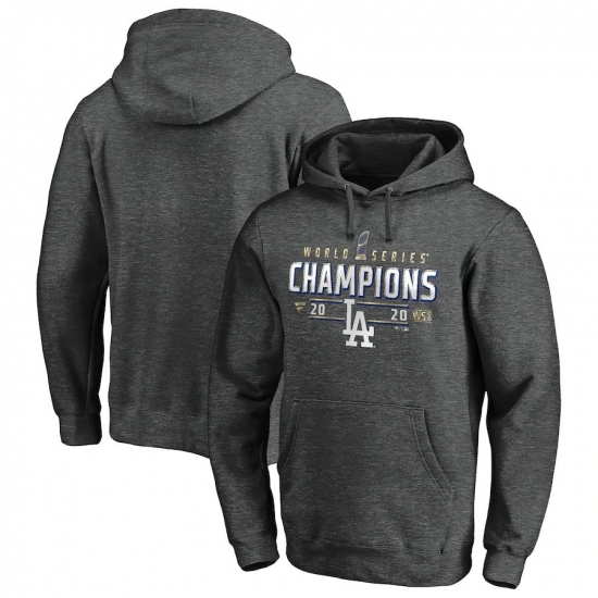 Men Los Angeles Dodgers 2020 World Series Champions Locker Room Pullover Hoodie Charcoal Men Los Angeles Dodgers 2020 World Series Champions Locker Room Pullover Hoodie Charcoal