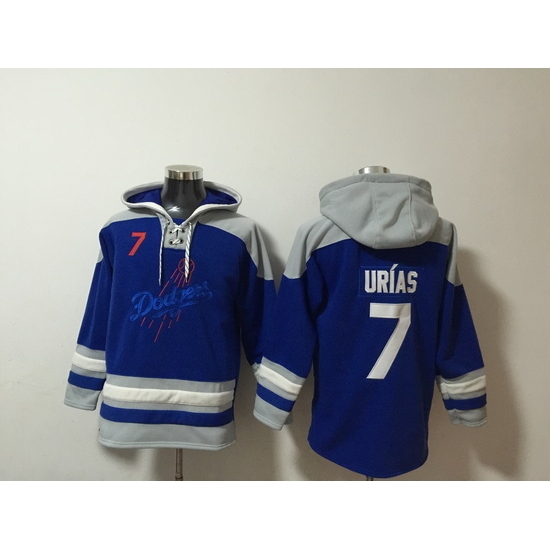 Men Los Angeles Dodgers 7 Julio Urias Stitched Hoodie Men Los Angeles Dodgers 7 Julio Urias Stitched Hoodie
