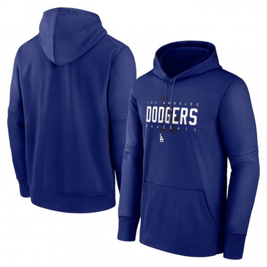 Men Los Angeles Dodgers Blue Pregame Performance Pullover Hoodie Men Los Angeles Dodgers Blue Pregame Performance Pullover Hoodie