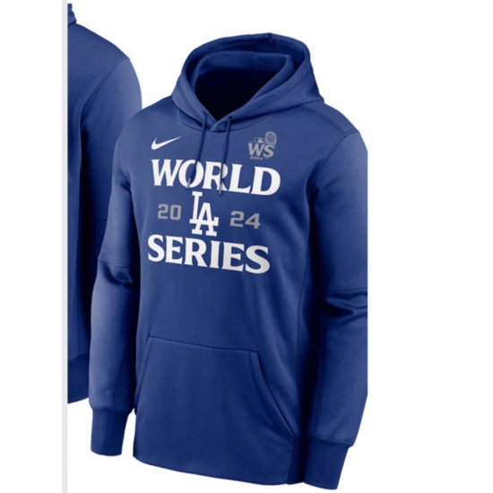 Men Los Angeles Dodgers World 2024 Series Blue Hoodie Men Los Angeles Dodgers World 2024 Series Blue Hoodie