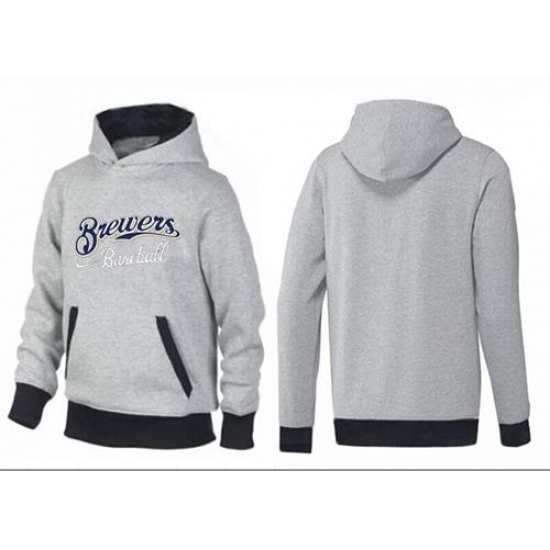 MLB Men Nike Milwaukee Brewers Pullover Hoodie GreyBlack MLB Men Nike Milwaukee Brewers Pullover Hoodie GreyBlack