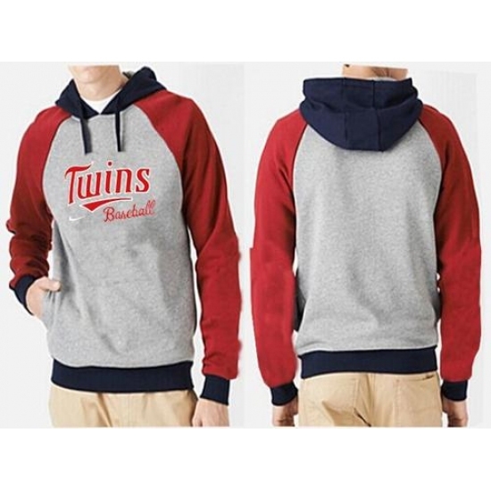 MLB Men Nike Minnesota Twins Pullover Hoodie GreyRed MLB Men Nike Minnesota Twins Pullover Hoodie GreyRed