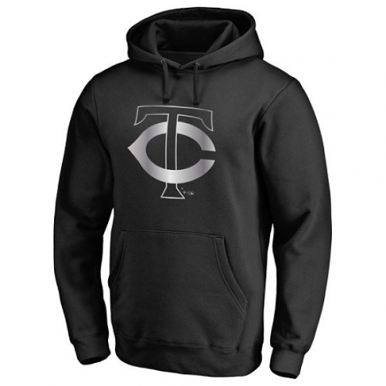 Men MLB Minnesota Twins Platinum Collection Pullover Hoodie Black Men MLB Minnesota Twins Platinum Collection Pullover Hoodie Black