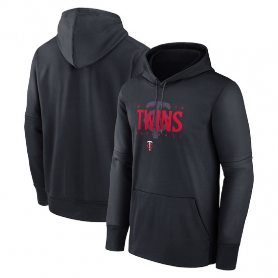 Men Minnesota Twins Navy Pregame Performance Pullover Hoodie Men Minnesota Twins Navy Pregame Performance Pullover Hoodie
