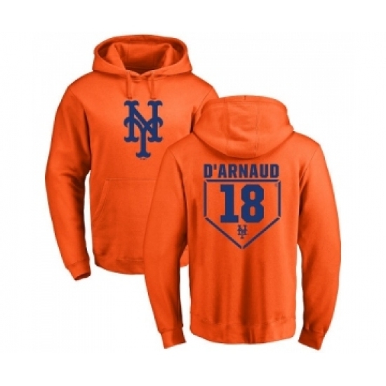 Men MLB Nike New York Mets 18 Travis dArnaud Orange RBI Pullover Hoodie Men MLB Nike New York Mets 18 Travis dArnaud Orange RBI Pullover Hoodie