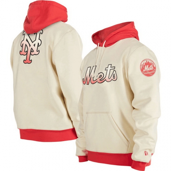 Men New York Mets White Color Pack Team Front 26 Back Pullover Hoodie Men New York Mets White Color Pack Team Front 26 Back Pullover Hoodie